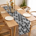 thumbnail image 3 of Black Morocco Table Runner - 60 Inch Long, Kitchen Dining Table Runner Dresser Scarves, Retro Geometric Grey Ethnic Tribal Art Farmhouse Decor for Coffee Tables Wedding Party Banquet, 3 of 8