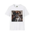 thumbnail image 3 of Boxer in Suit Unisex Softstyle T-Shirt, 3 of 10