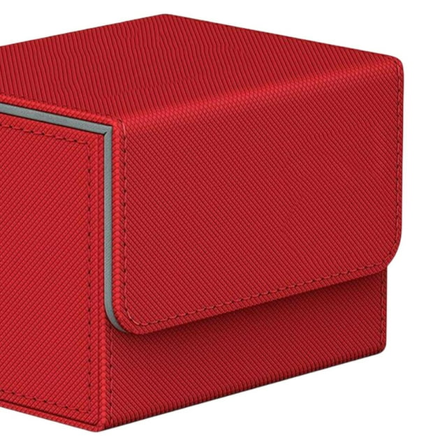 maskred Stylish and Secure Card Deck Storage Holder Organizer with Magnetic Closure TCG Display Red 5Set