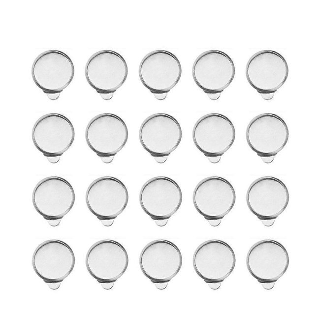 50pcs 12mm Ear Clip Tray Ear Clips Accessories DIY Ear Clips Tray DIY Ear Clips Accessory