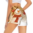 thumbnail image 3 of Bixox Women's Christmas Snowman Gift pattern 2 in 1 Running Shorts - Lightweight Athletic Workout Gym Yoga Shorts Liner with Pockets - Large, 3 of 7