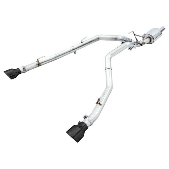 AWE Tuning 0FG Dual Rear Exit Cat-Back Exhaust for 4th Gen RAM 1500 5.7L with Diamond Black Tips