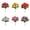 6PCS, variant on chaungfeng Artificial Pansy Flowers for Outdoor, 8.6" Fake Pansies Faux Silk Flower for Outside Planter Front Door Porch Garden Yard Patio for Wedding Kitchen Table Decor (White)