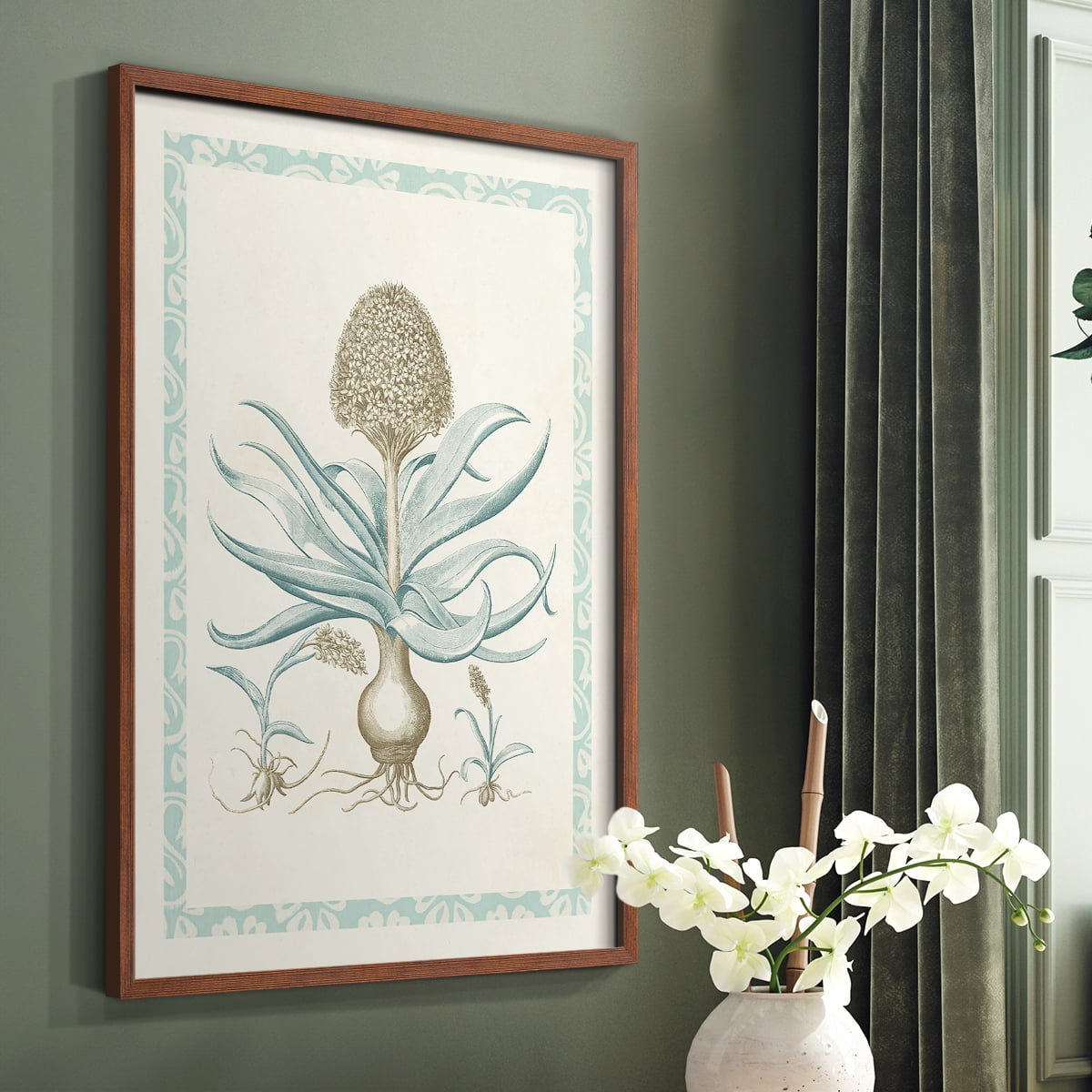 Willow Blue Besler IV Framed Print - Solid Wood in Single Picture Frame Solid Wood 2 Framed Print