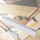 thumbnail image 2 of Regla métrica de la regla plegable de madera ajustable de 90 grados de ángulo de la diapositiva, blanco Feliz Sencillez, 2 of 5
