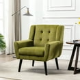 thumbnail image 2 of Living Room Upholstered Chair | Relaxing with Padded Seat and Armrests | Velvet Material & Wood Structure | High Weight Limit, 2 of 6