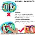 thumbnail image 4 of Double-sided Flip Magic Cube Toy, Rotating Small Beads, Decompression Magic Cube, Special Shape, Creative Toy, Magic Bean Rotating Toy (blue), 4 of 5