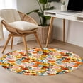 thumbnail image 4 of Round Rugs 3Ft, Watercolor Floral Round Area Rug Washable Indoor Throw Carpet, Spring Poppy Daisy Flowers Botanical Beige Small Non Slip Circle Rug for Bedroom Living Room Home Decor Aesthetic, 4 of 8
