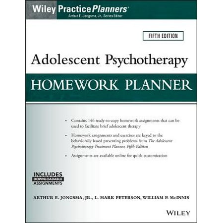 Adolescent Psychotherapy Homework Planner (Best Homework Planner For High School)