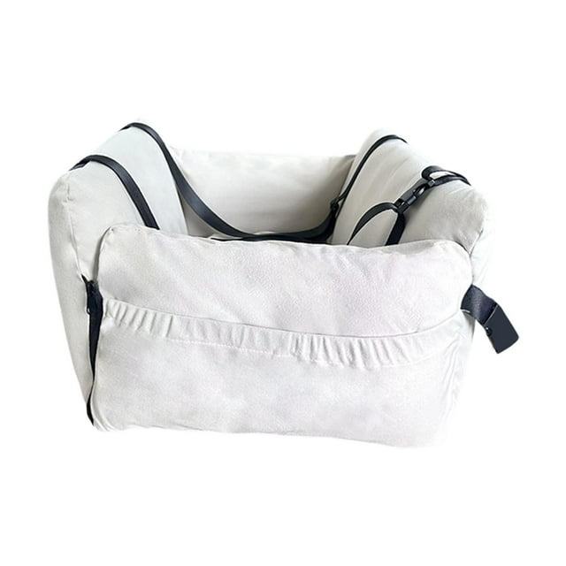 Asiento De Coche Para Perros, Cama, Asiento De Coche Para Mascotas, Bolso Para Perros, Asiento De Coche Para Perros Y Gatos, Blanco Sunnimix Asiento elevador de coche para mascotas