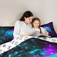 thumbnail image 5 of Homewish Gamepad Controller Queen Comforter Set,Gaming Gamer Bedding Sets,Blue Purple Black Bedding Comforter Set For Teens,Ultra Soft Home Decor Reversible,3pcs, 5 of 8