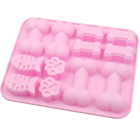 

12 Cavities Moulds for Cat Claw Bone Fish Shapes Silicone Chocolate Mold DIY Baking Handmade Soap Mold Cake Decoration M