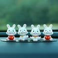 thumbnail image 4 of Baohd Chinese Rabbit Statue Bunny Figurine Craft for Holiday Store Decoration Lift the Feet, 4 of 9