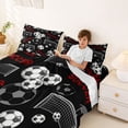 thumbnail image 3 of Erosebridal Boys Ball Games Bed Sheets,Soccer Sport Games Football Theme Kids King Sheets For Boys 4 Pieces, 3 of 6