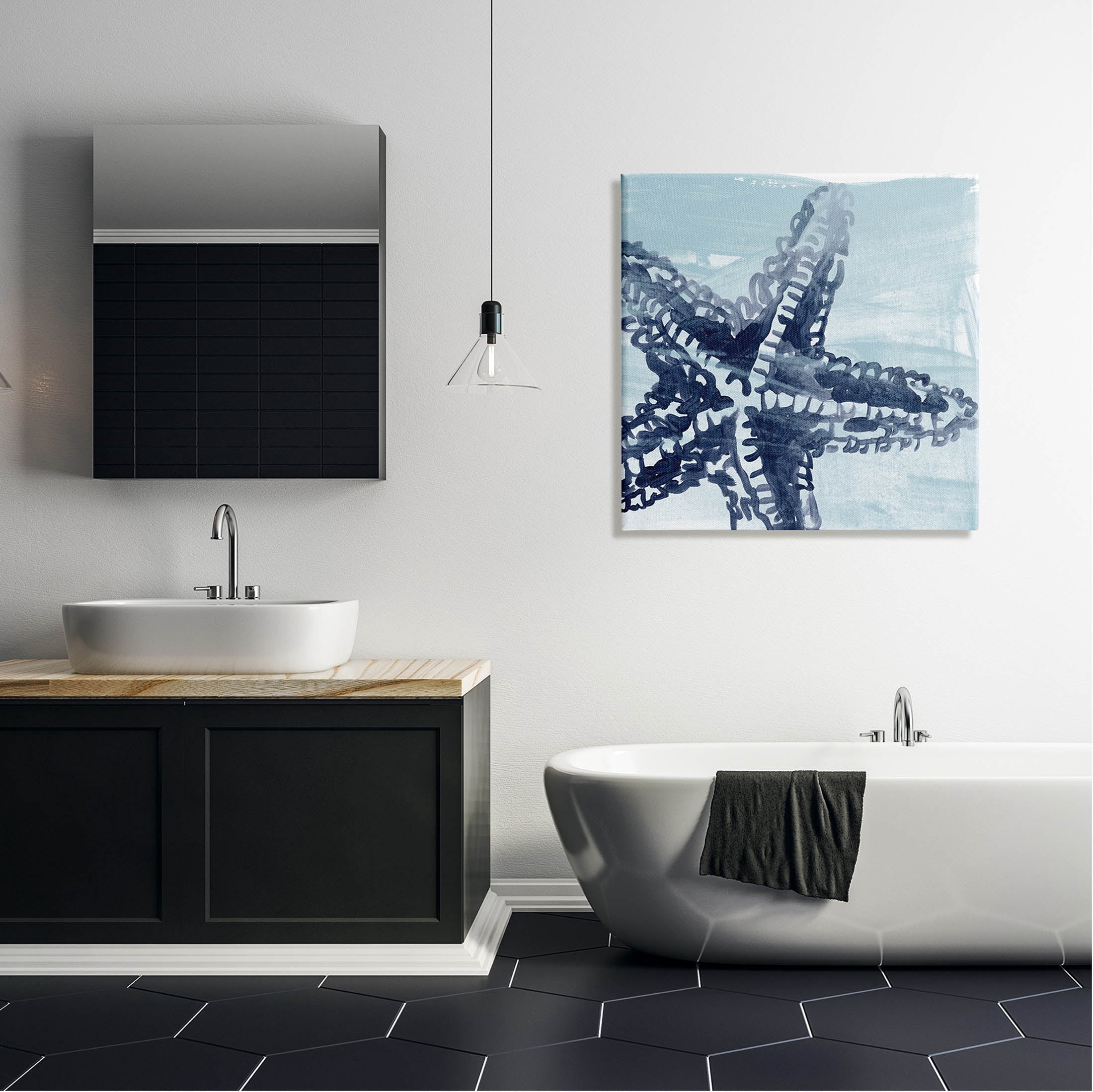 Stupell Industries Modern Sea Life Starfish Graphic Art Gallery Wrapped Canvas Print Wall Art, Design by June Erica Vess