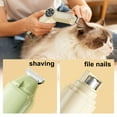 thumbnail image 6 of Pet Supplies Two-in-One Grooming Tool for Quiet Hair Trimmer and Nail Sharpener with Fast Sensor USB Rechargeable Includes Cover Suitable for Cats Dogs and All Sizes, 6 of 6