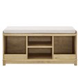 Modern Essentials Charlotte Solid Wood 4Cube Storage Bench, Multiple