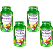 4 Pack Vitafusion Probiotic Gummy Supplement Raspberry Peach Mango 70 Gummies