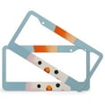 thumbnail image 2 of Cute Snowman License Plate Frames 2 PCS Vintage Christmas License Plate Cover Frame for US And CA 2 Hole Stainless Aluminum License Plate Cover, 2 of 6