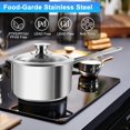 thumbnail image 3 of 10-Piece Stainless Steel Pots and Pans Set, Kitchen Cookware Sets, Induction Pots and Pans, Cooking Set with Glass Lids, Frying Pans & Saucepan Compatible with All Stovetops, 3 of 6