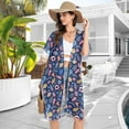 thumbnail image 4 of joogoo Women's Cute Conch Sea Shells Beach Cover Up Kimono Swimsuit Summer Cardigan Swimwear M, 4 of 6
