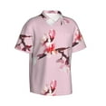 thumbnail image 2 of Japanese Cherry Blossom Sakura Hawaiian Shirts For Men, Summer Short-Sleeve Relaxed-Fit Button-Down Shirts Small, 2 of 9