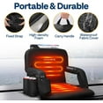 thumbnail image 7 of SPECSTAR Heated Stadium Seats with Back Support and Cushion, Bleacher Chairs with 12V 20W PD Fast Charging Type C Port, 3 Levels of Heat, NTC Overheat Protection System, 7 of 7