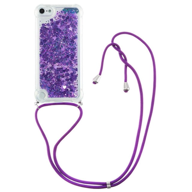 Funda FOXDOCK para iPod Touch 7/6/5 con Cuerda Ajustable, Brillo Líquido, Protección Antigolpes y Lente – Ideal para Regalo