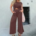 thumbnail image 1 of BEFOKA Pantalons Grande Taille pour Femmes, Pantalons d'Été en Solde pour Femmes, Combinaison Décontractée Sans Manches à Col Rond Taille Élastique pour Femmes, 1 of 5