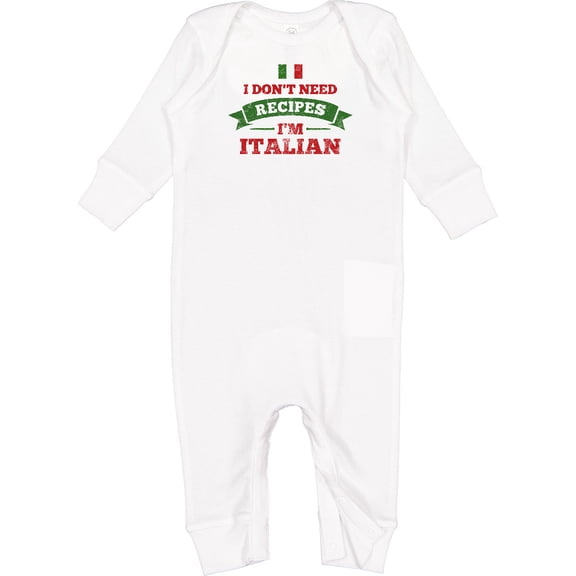 Inktastic No Recipes I'm Italian Baby Romper Coveralls