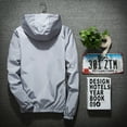 thumbnail image 5 of Cuhas Mens Coats and Jackets Casual Color Plus Size Hoodie Reflective Zipper Outdoor Sport Coat Gray 6X, 5 of 9