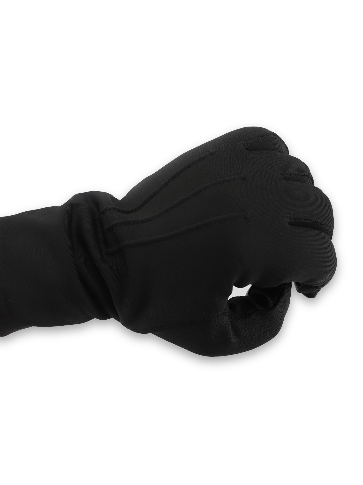Isotoner Women's Everyday Spandex Gloves with Fleece Lining, Black, S/M