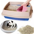 thumbnail image 5 of Thick Plastic Cat Litter Scoop Cat Poop Cleaning Tool Striped Funnel Cat Poop Shovel（Blue）, 5 of 5
