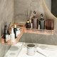 thumbnail image 5 of Bathroom Counter Corner Shelf Kitchen Wall Mounted Organizer No Drill Acrylic Hanging Rack Drainage Storage Holders For Bathroom Kitchen, 5 of 6