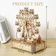 thumbnail image 2 of Puzzle de madera 3D Foyucool Ferris Wheel con modelo de caja de música, 2 of 7