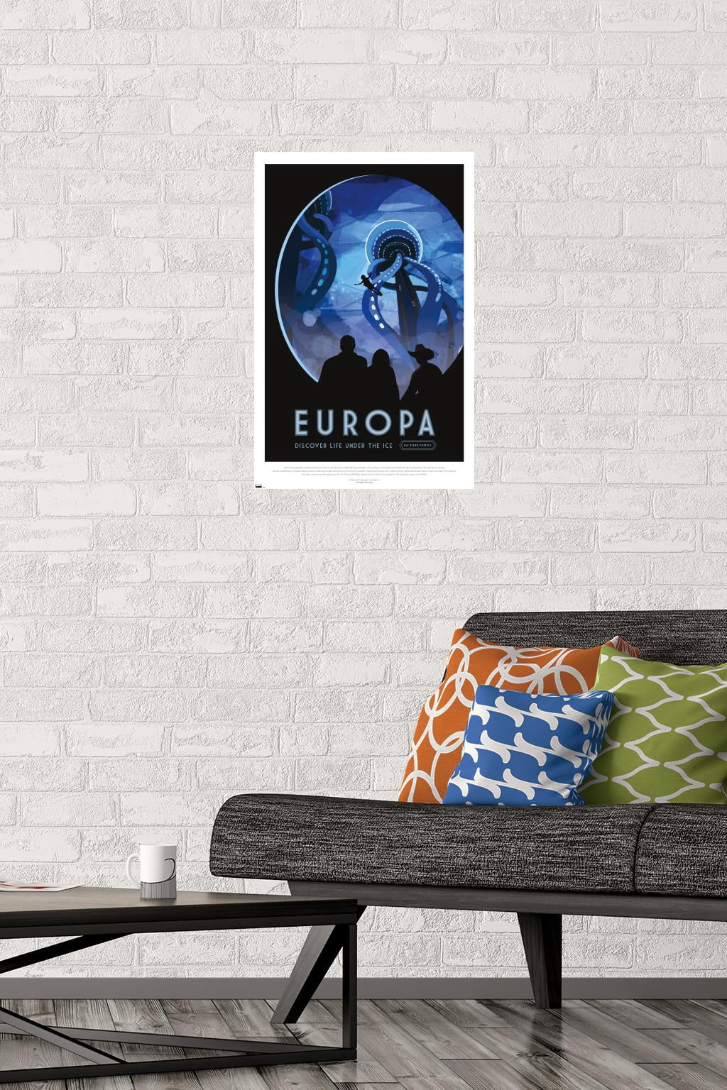 NASA - Europa Travel Poster Wall Poster, 14.725" x 22.375"