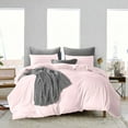thumbnail image 1 of Dee's Collection Oversized King Size 3 Psc Microfiber Duvet Cover Solid -Pink, 1 of 6