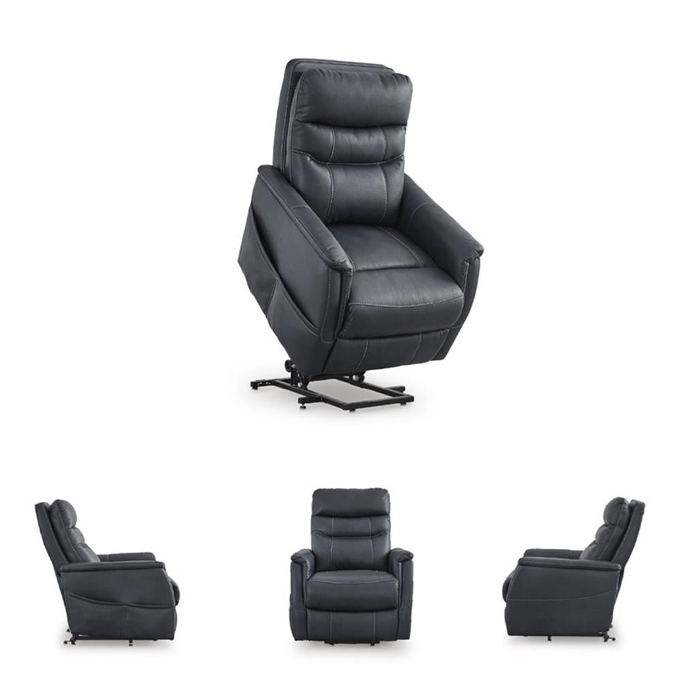 Signature Design by Ashley Strawbill Blue Power Lift Recliner