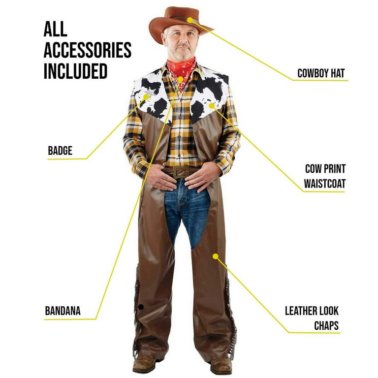 Cowboy Costume Adult Wild West Brown Cowboy Costume Adult Wild West Brown
