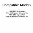 thumbnail image 5 of Stationary Passenger Right Side Sliding Cargo Door Window Door Glass Compatible with Chevrolet Express/GMC Savana 1996-2025 Models, 5 of 7