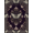 Purple Multi, Pattern 6, variant on Design&I 8'x10' Washable Area Rug Moth Wildlife Motif Frame Botanical Scroll Border Vintage Gothic Refined for Dining Room, Large Office, Lounge, Snag-Free