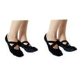 thumbnail image 4 of 2 Pack Compression Socks Women Happy Feet Fitness Miss Black, 4 of 8