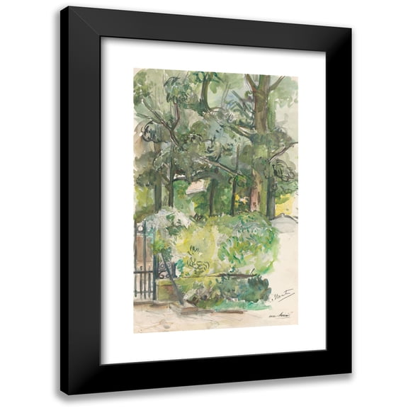 Barbara Elisabeth van Houten 10x14 Black Modern Framed Museum Art Print Titled - Face in Garden (1872 - 1950)