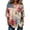 AB420 Red, variant on Women 3/4 Sleeve Star Striped Floral Print Patriotic Graphic Shirts Retro Fashion Crew Neck Button Tops Ladies Fourth Of July Celebration USA Tee Shirts Blue Size M