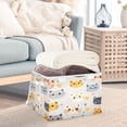 thumbnail image 3 of Yayeee Collapsible Cube Storage Bin with Lid Fabric Closet Decorative Basket with Handles, Cute Cartoon Cat, 3 of 7