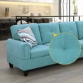 thumbnail image 4 of PonLiving 3 - Piece Upholstered Sectional Right Hand Facing, 4 of 5