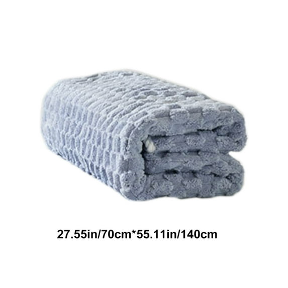 Qocolhg Velvet Oversized Bath Towel on Clearance, Ultra Soft Highly Absorbant Compact Quickdry & Lightweight Large Bath Towels for Bathroom Gym Travel Camp Pool, Lighter Weight, Blue