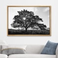 thumbnail image 2 of Unframed Canvas Print Wall Art Sunlight Shines ThroughMountain Tree Floral Nature Photography Realism Expressive Dark Black and White for Living Room, Bedroom, Office, 2 of 3