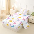 thumbnail image 2 of Erosebridal Colorful Cute Dinosaur Twin Sheet Sets For Girl Kids,Multicolor Clouds Print Bedding 3 Pieces, 2 of 6