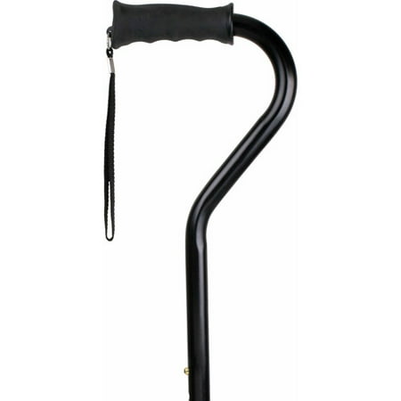 Carex Ergo Offset Handle Walking Cane, Black